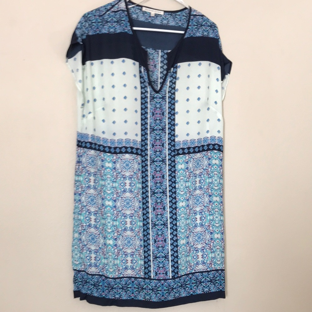 Preppy Tunic Dress with Green Seafoam Slip